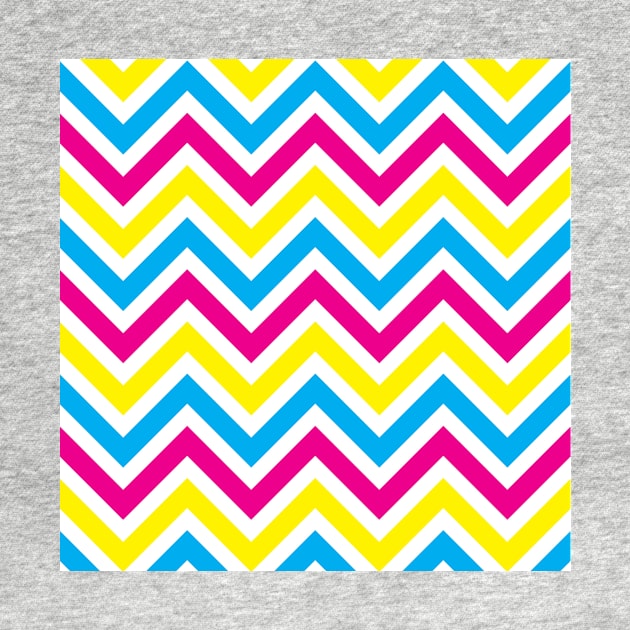 Yellow, Pink, & Blue Stripes by StripePatterns